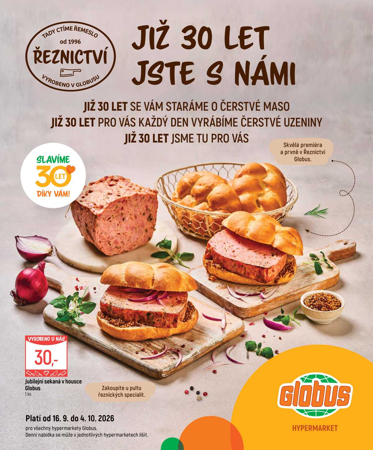 Akční leták Globus 16.9. - 4.10.2026 - Globus Praha - Zličín strana 1