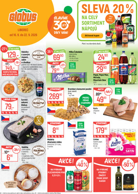 Akční leták Globus 16.9. - 22.9.2026 - Globus Liberec