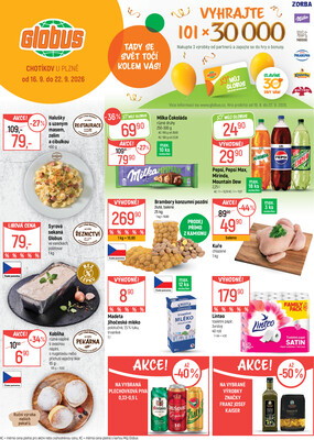 Akční leták Globus 16.9. - 22.9.2026 - Globus Chotíkov u Plzně