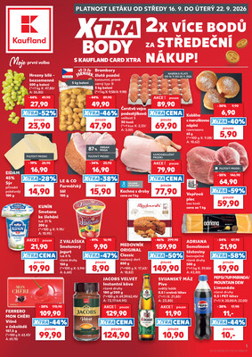 Leták Kaufland 16.9. - 22.9. - Kaufland - Ostrava - Moravská Ostrava