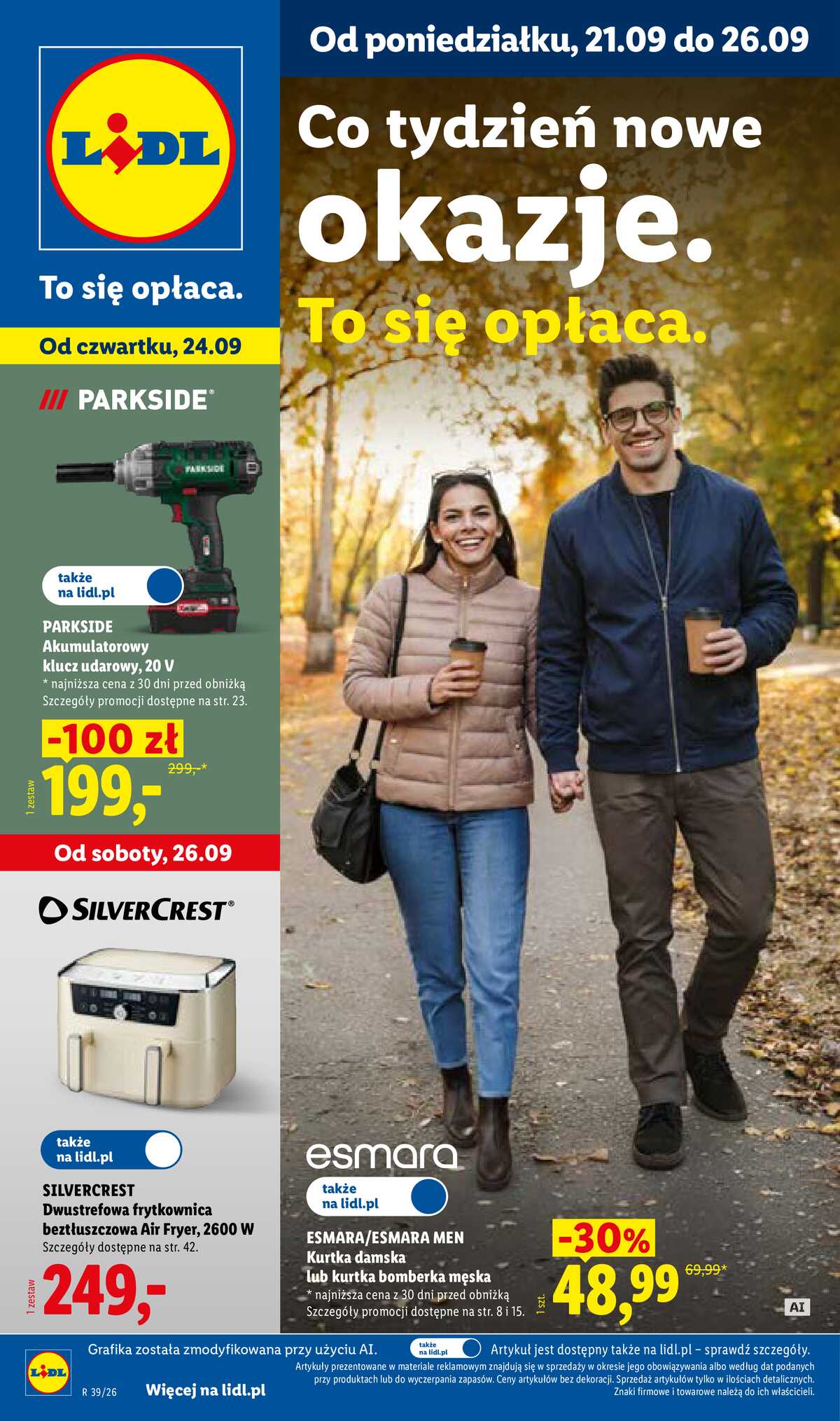 Leták Lidl Polsko 21.9.-26.9.2026 - Leták platí od 21. 9. do 26. 9. strana 1