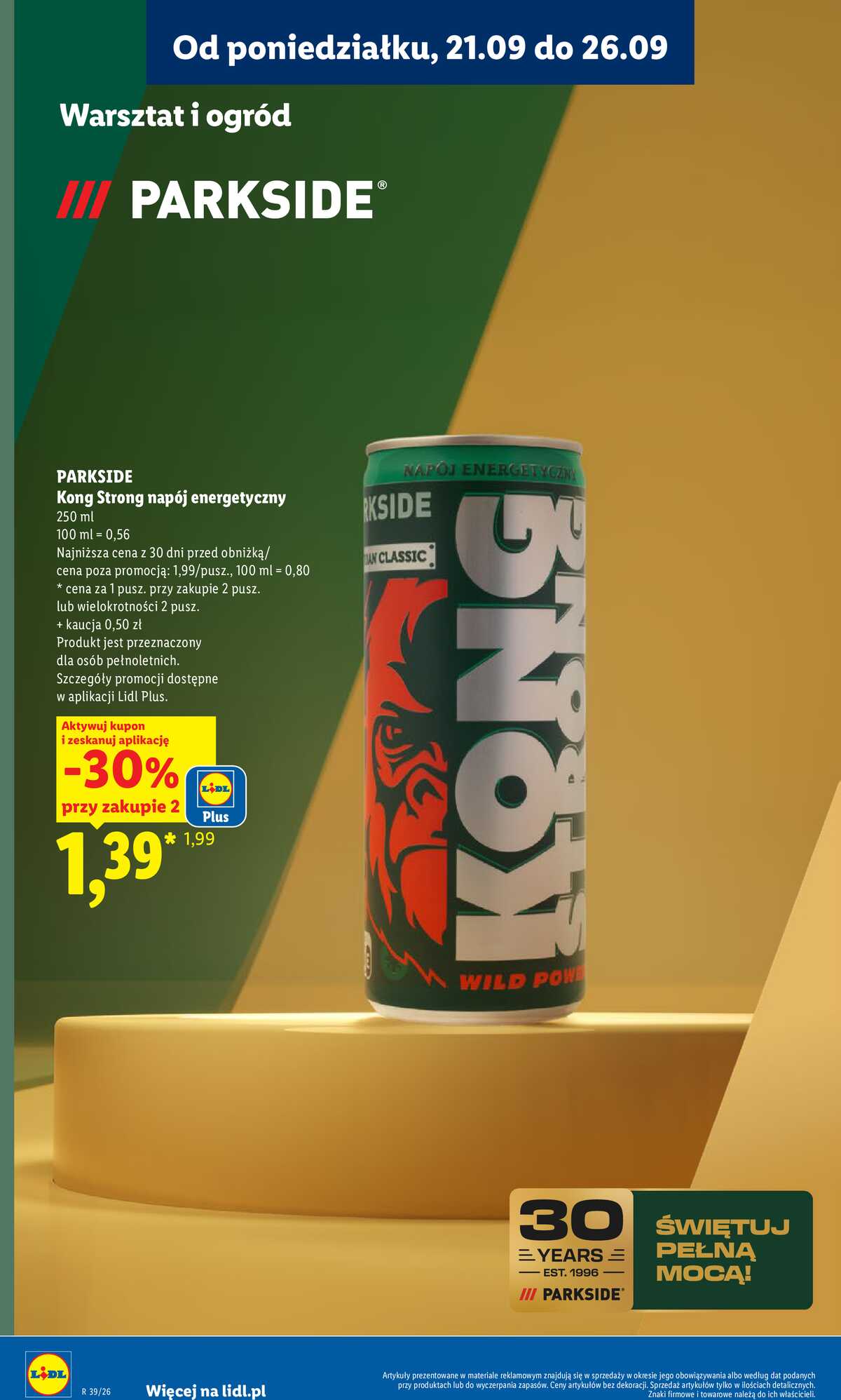 Leták Lidl Polsko 21.9.-26.9.2026 - Leták platí od 21. 9. do 26. 9. strana 30
