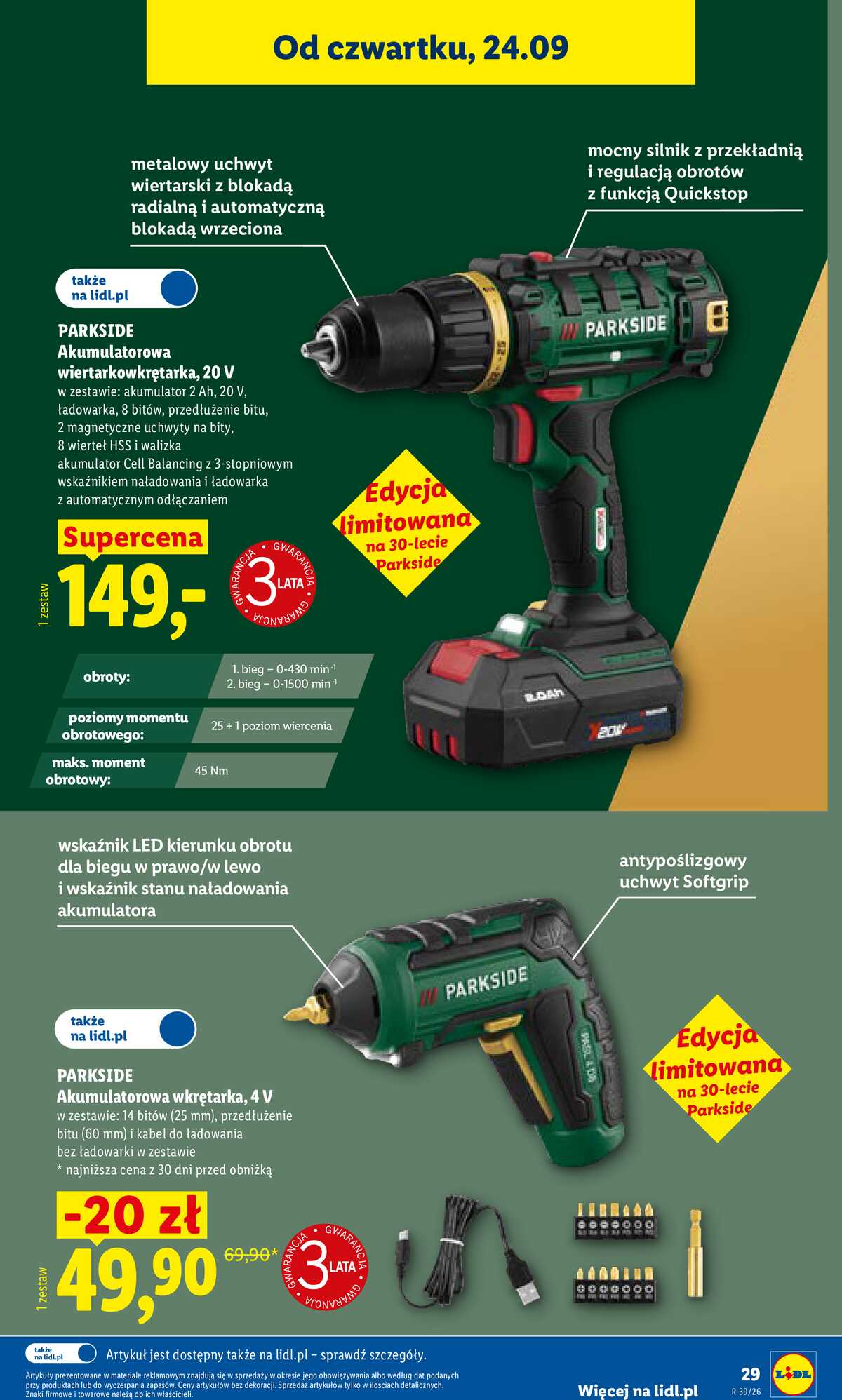 Leták Lidl Polsko 21.9.-26.9.2026 - Leták platí od 21. 9. do 26. 9. strana 37