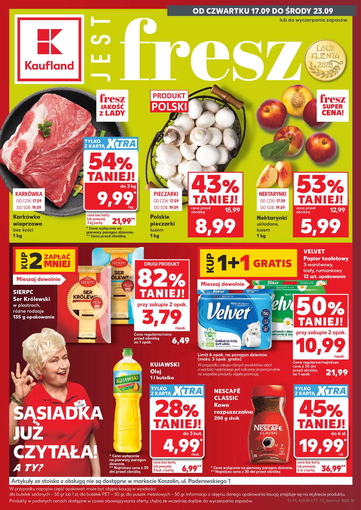 Leták Kaufland Polsko 17.9.-23.9.2026 - Týdenní zpravodaj strana 1