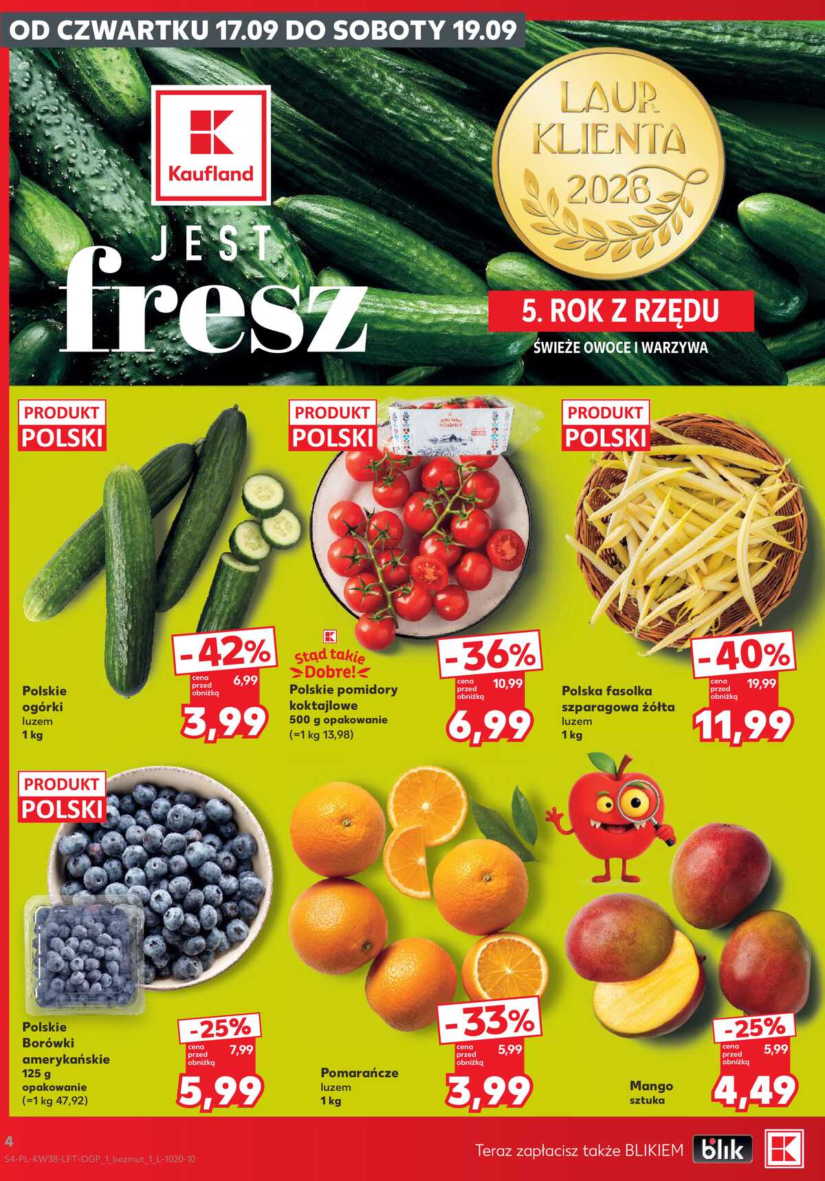 Leták Kaufland Polsko 17.9.-23.9.2026 - Týdenní zpravodaj strana 4