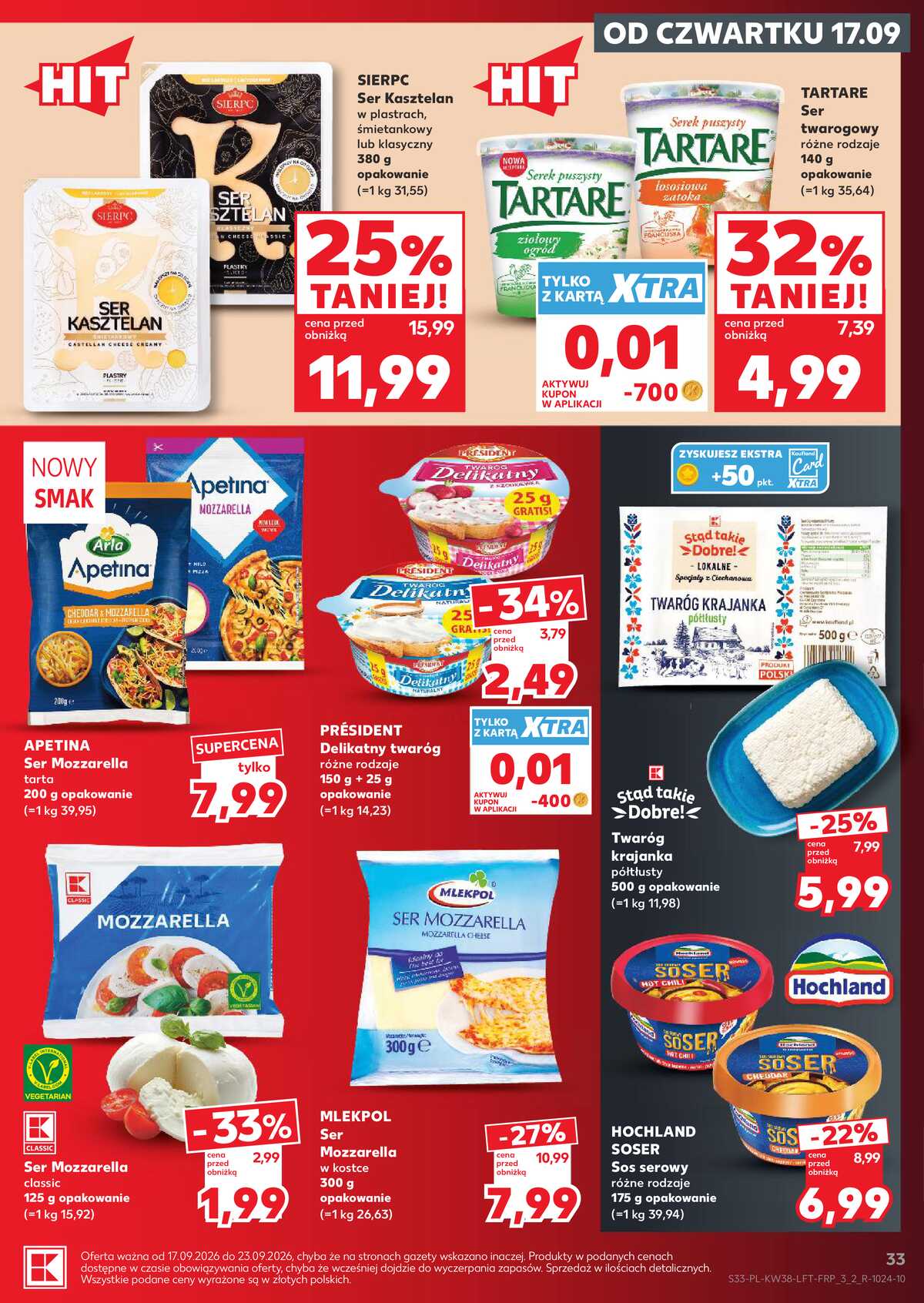 Leták Kaufland Polsko 17.9.-23.9.2026 - Týdenní zpravodaj strana 33