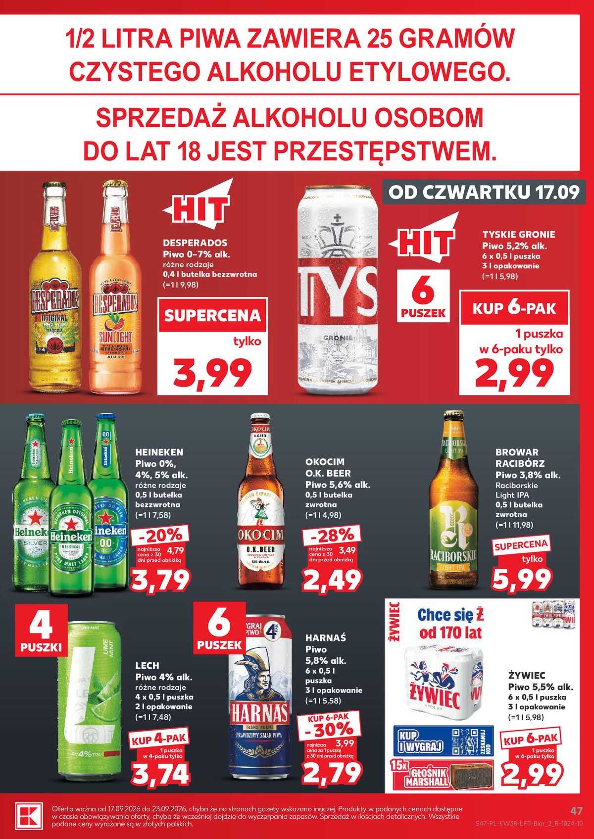 Leták Kaufland Polsko 17.9.-23.9.2026 - Týdenní zpravodaj strana 47