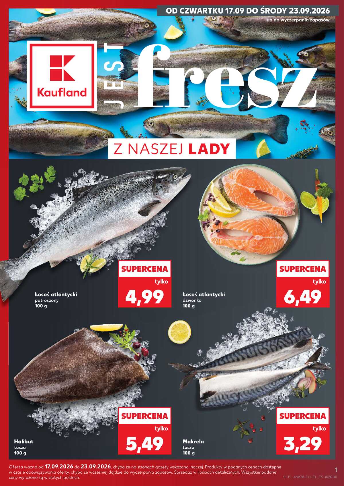 Leták Kaufland Polsko 17.9.-23.9.2026 - Ryby z našeho pultu strana 1