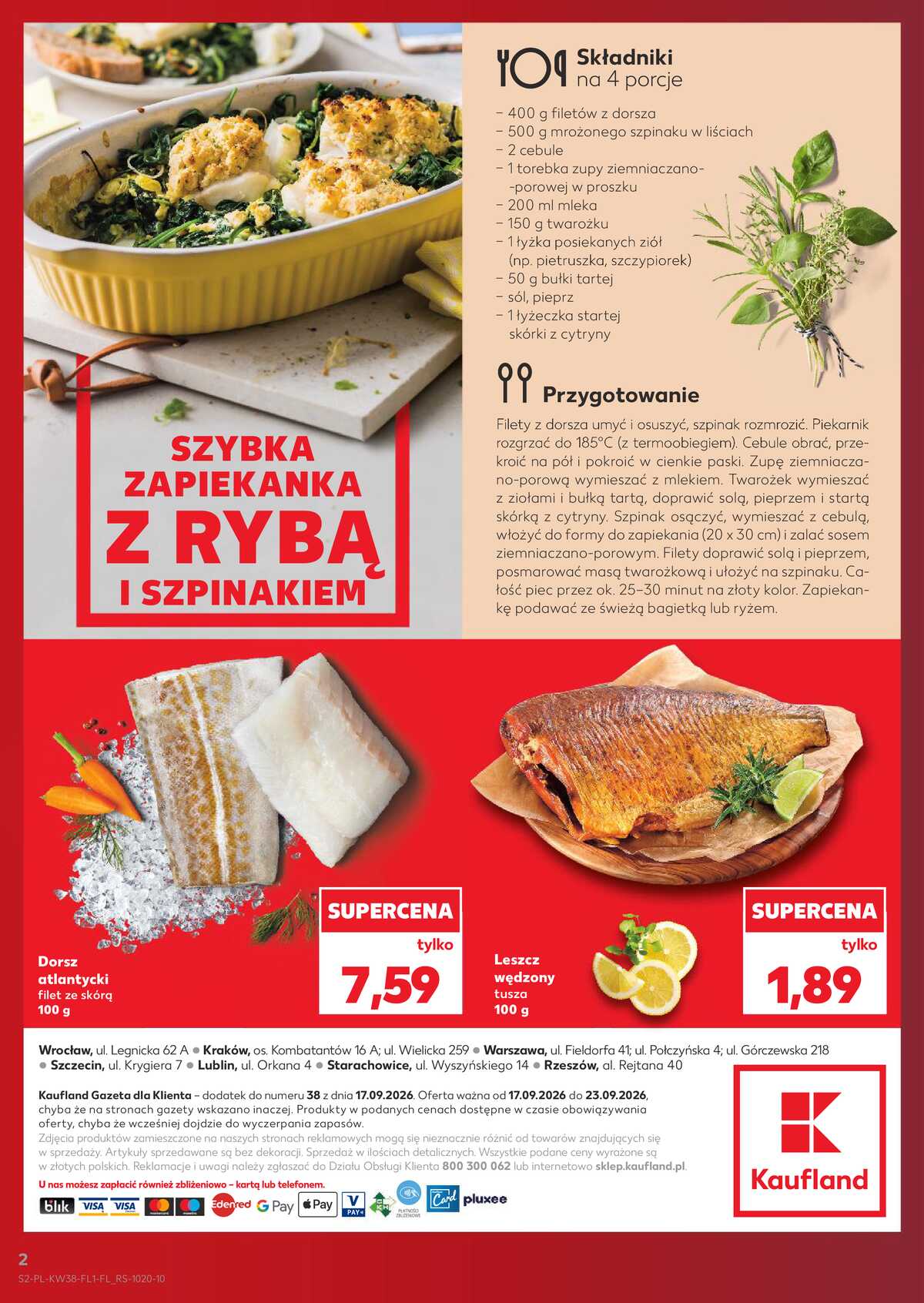 Leták Kaufland Polsko 17.9.-23.9.2026 - Ryby z našeho pultu strana 2