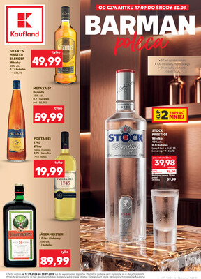 Leták Kaufland Polsko 17.9.-30.9.2026 - Bar v Kauflandu