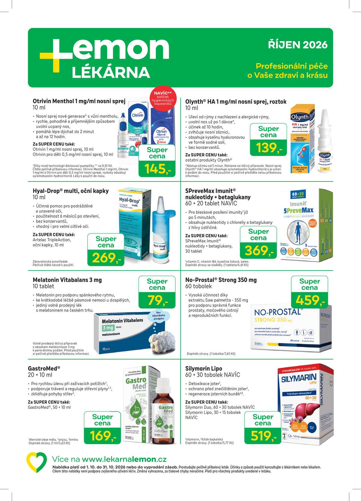 Lékárna LEMON od 1.10. do 31.10.2026 strana 8