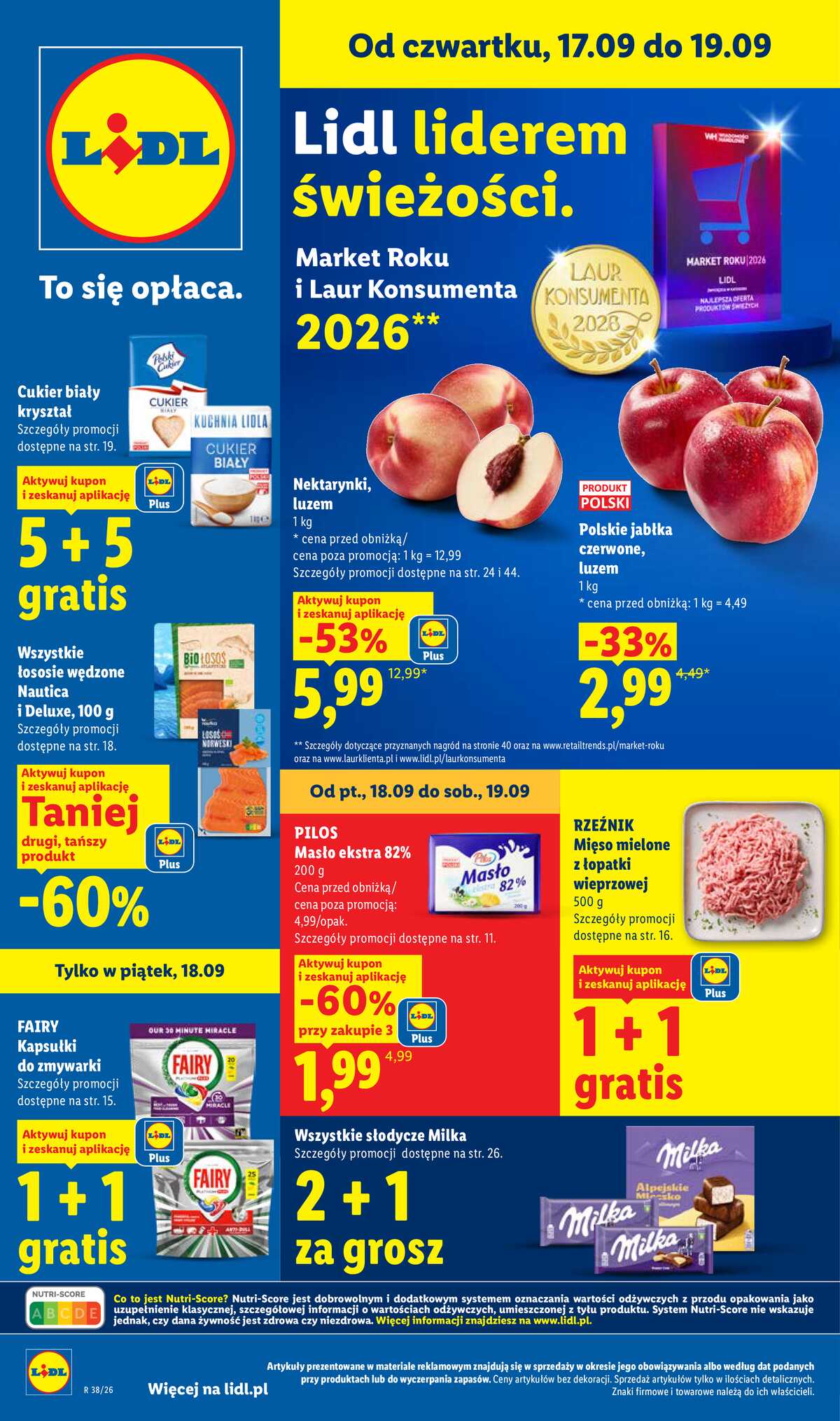 Leták Lidl Polsko 17.9.-19.9.2026 - Leták platný od 17. 9. do 19. 9. strana 1