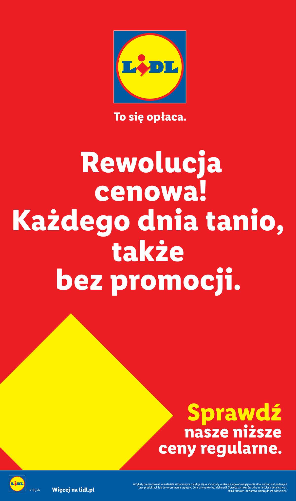 Leták Lidl Polsko 16.9.-30.9.2026 - Cenová revoluce! strana 1
