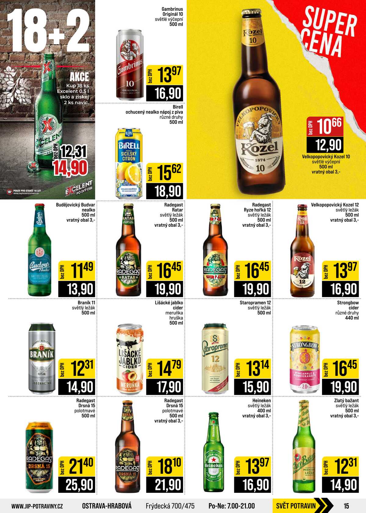 JIP Cash & Carry Brno, Praha, Ostrava, Jilemnice, Pardubice, Ostrava, Karlovy Vary, Olomouc a Zlín od 16.9. do 22.9.2026 strana 15