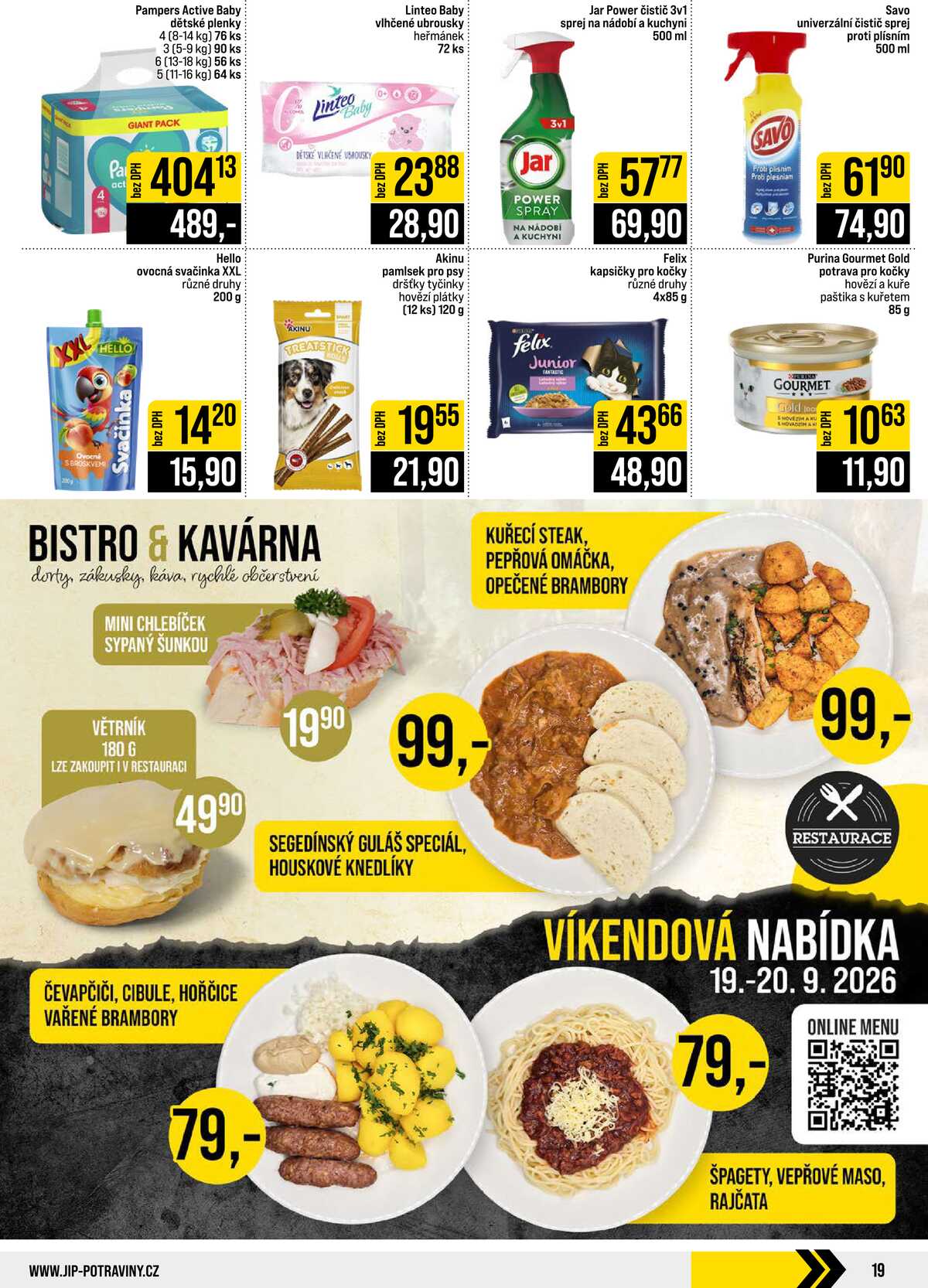 JIP Cash & Carry Brno, Praha, Ostrava, Jilemnice, Pardubice, Ostrava, Karlovy Vary, Olomouc a Zlín od 16.9. do 22.9.2026 strana 19