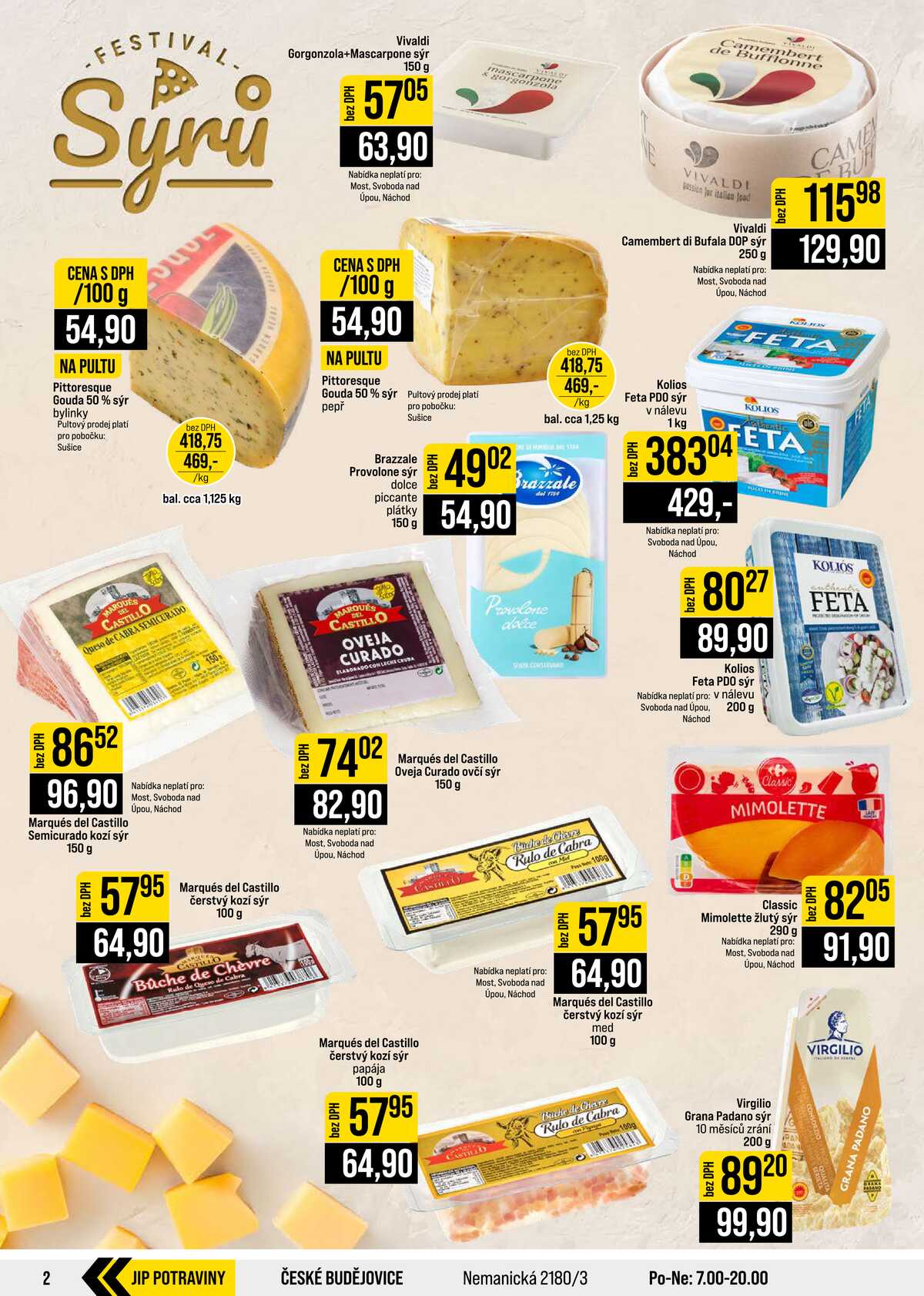 JIP Cash & Carry České Budějovice, Most, Náchod, Polička, Sušice a Svoboda nad Úpou od 16.9. do 22.9.2026 strana 2