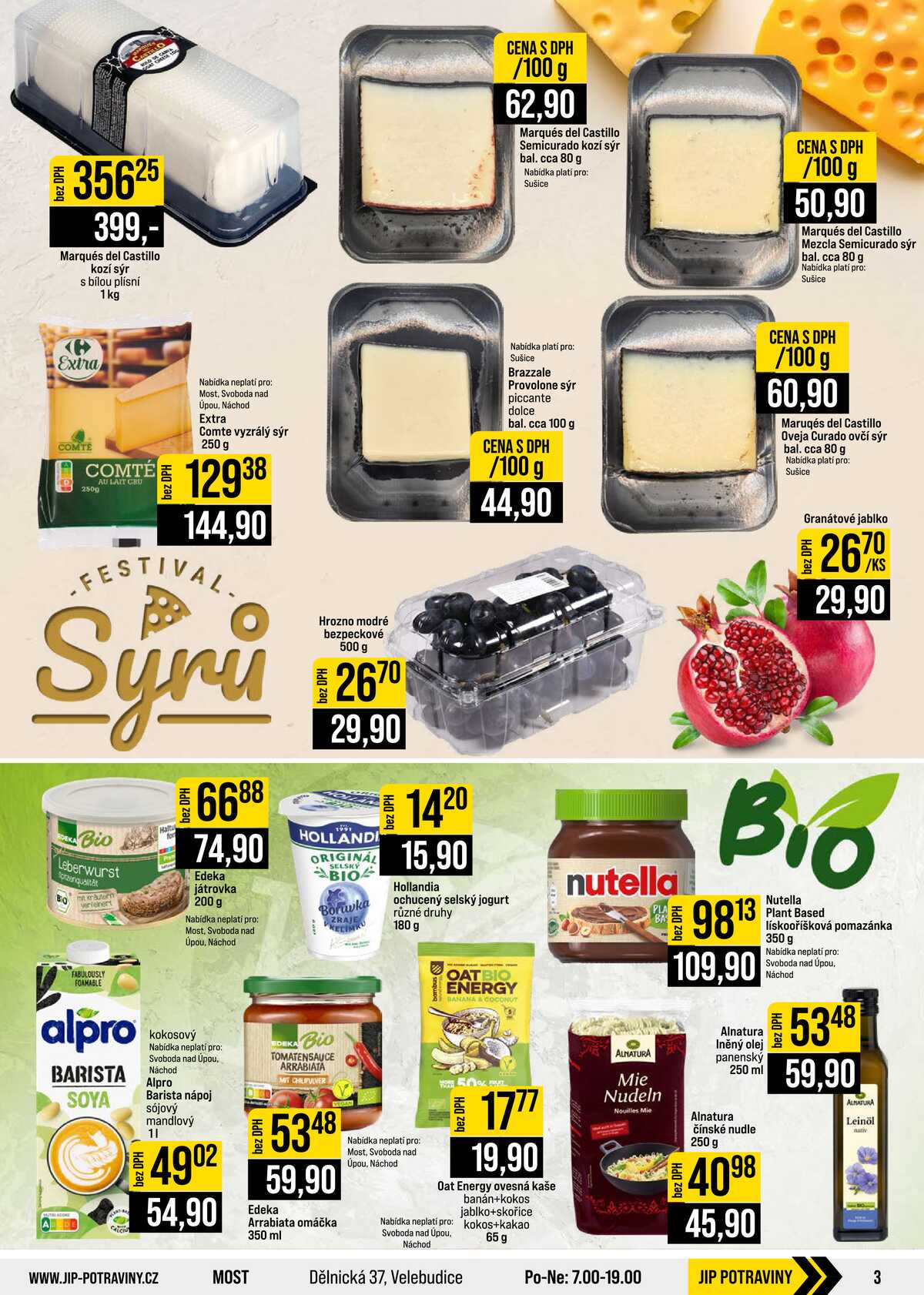 JIP Cash & Carry České Budějovice, Most, Náchod, Polička, Sušice a Svoboda nad Úpou od 16.9. do 22.9.2026 strana 3