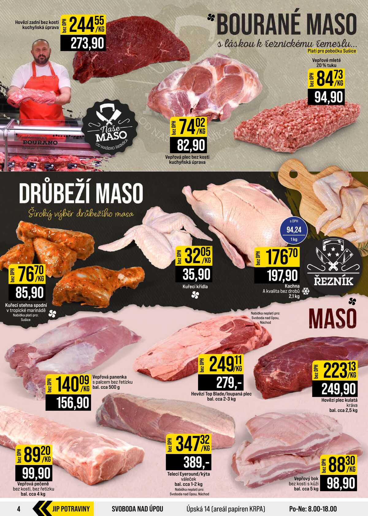 JIP Cash & Carry České Budějovice, Most, Náchod, Polička, Sušice a Svoboda nad Úpou od 16.9. do 22.9.2026 strana 4