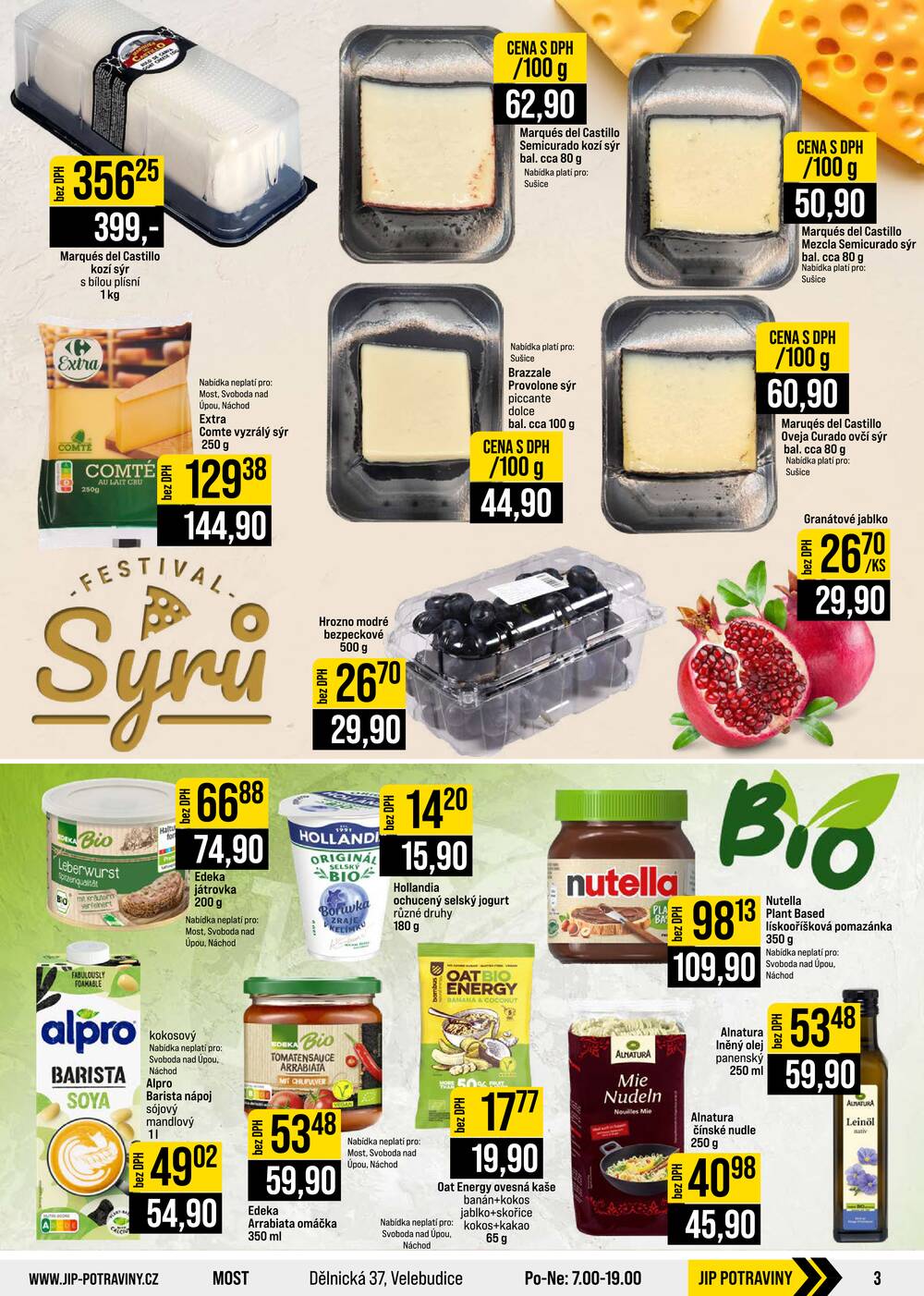 Leták JIP - JIP Cash & Carry České Budějovice, Most, Náchod, Polička, Sušice a Svoboda nad Úpou od 16.9. do 22.9.2026 - strana 3 Leták JIP - JIP Cash & Carry České Budějovice, Most, Náchod, Polička, Sušice a Svoboda nad Úpou od 16.9. do 22.9.2026 - strana 3