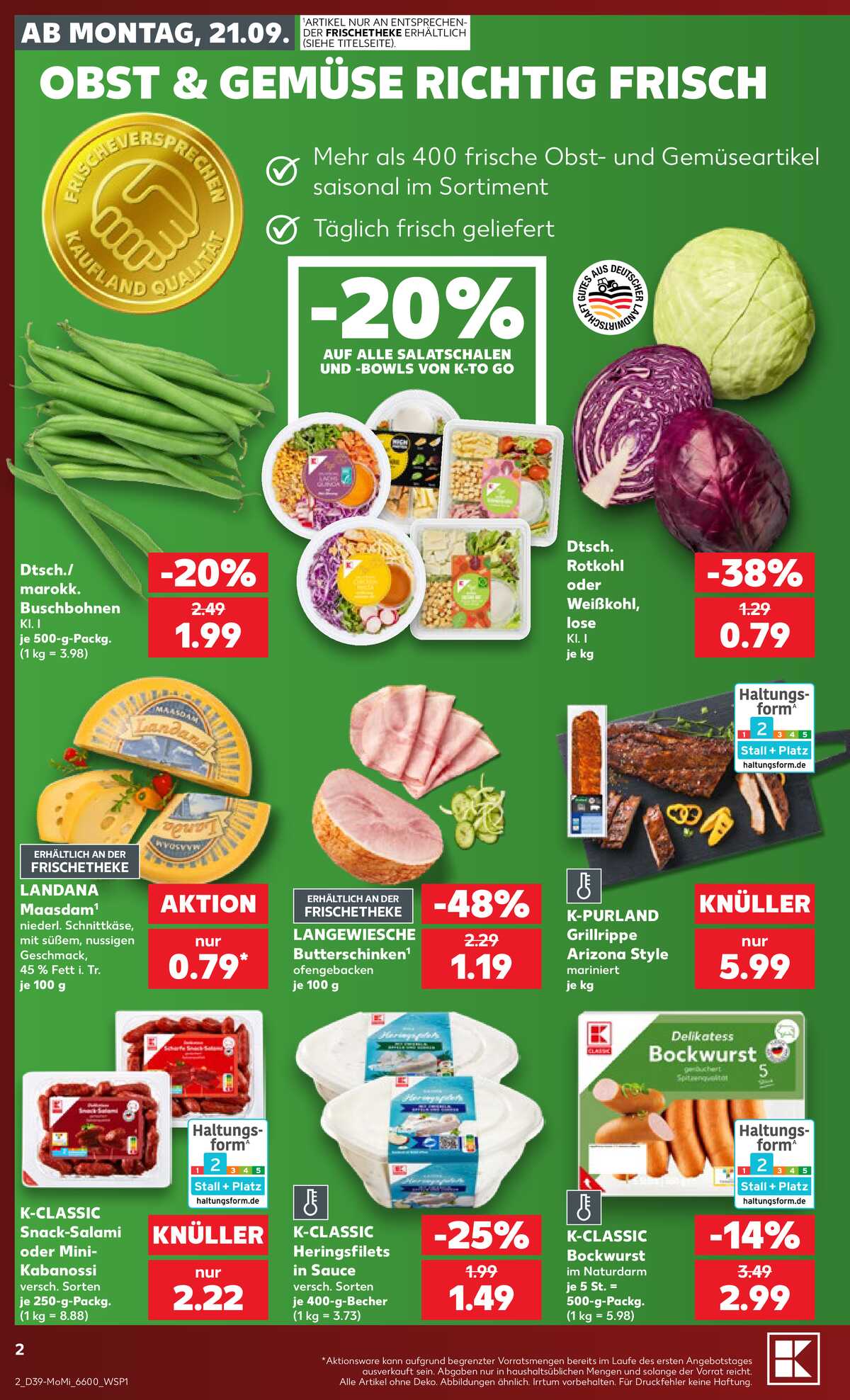 Leták Kaufland Německo 21.9.-23.9.2026 strana 2