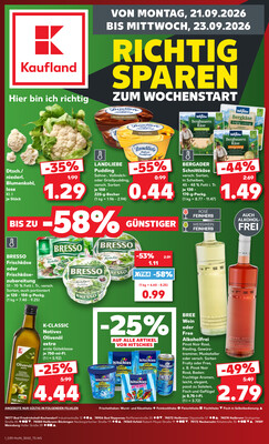 Leták Kaufland Německo 21.9.-23.9.2026