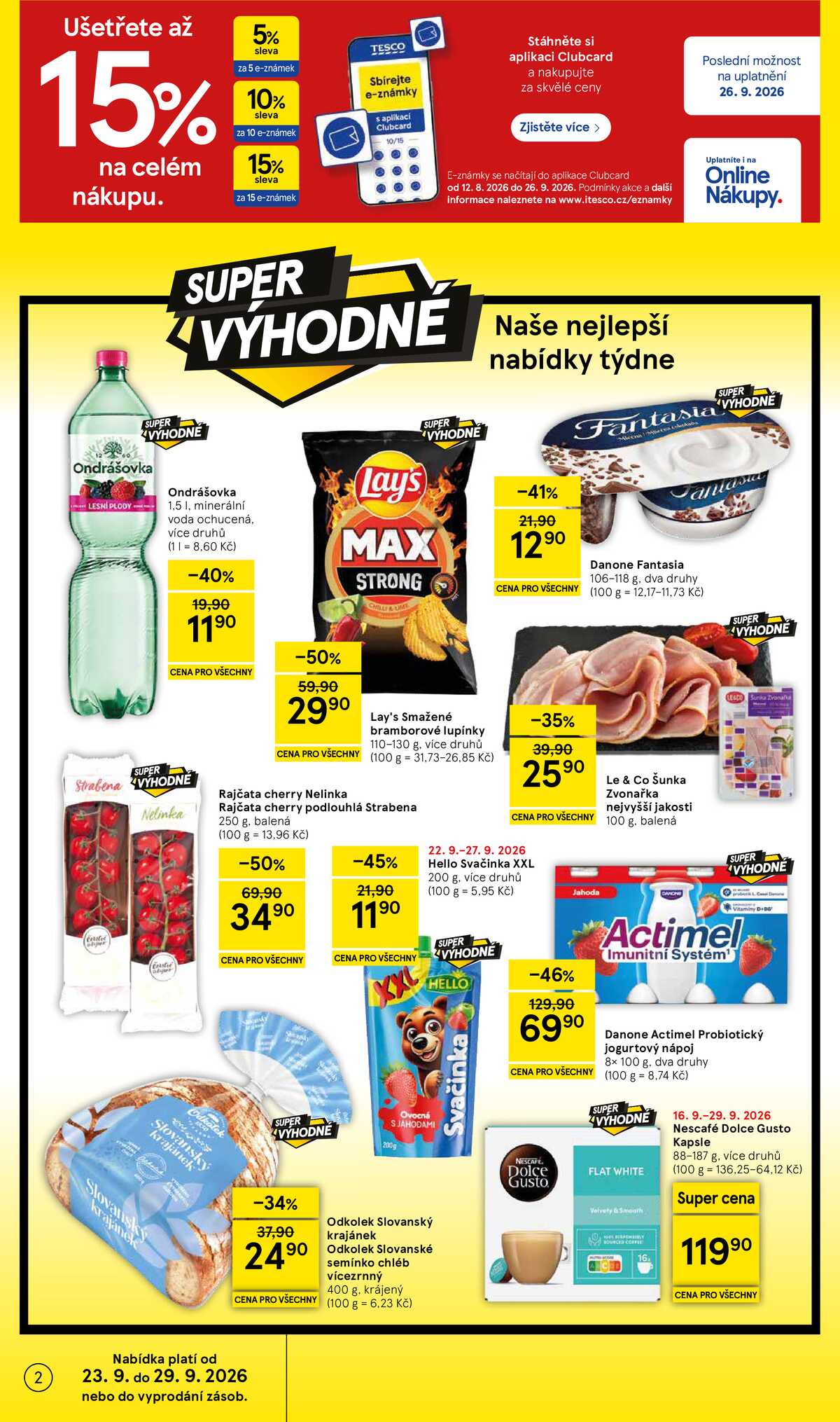 Tesco supermarkety od 23.9. do 29.9.2026 strana 2