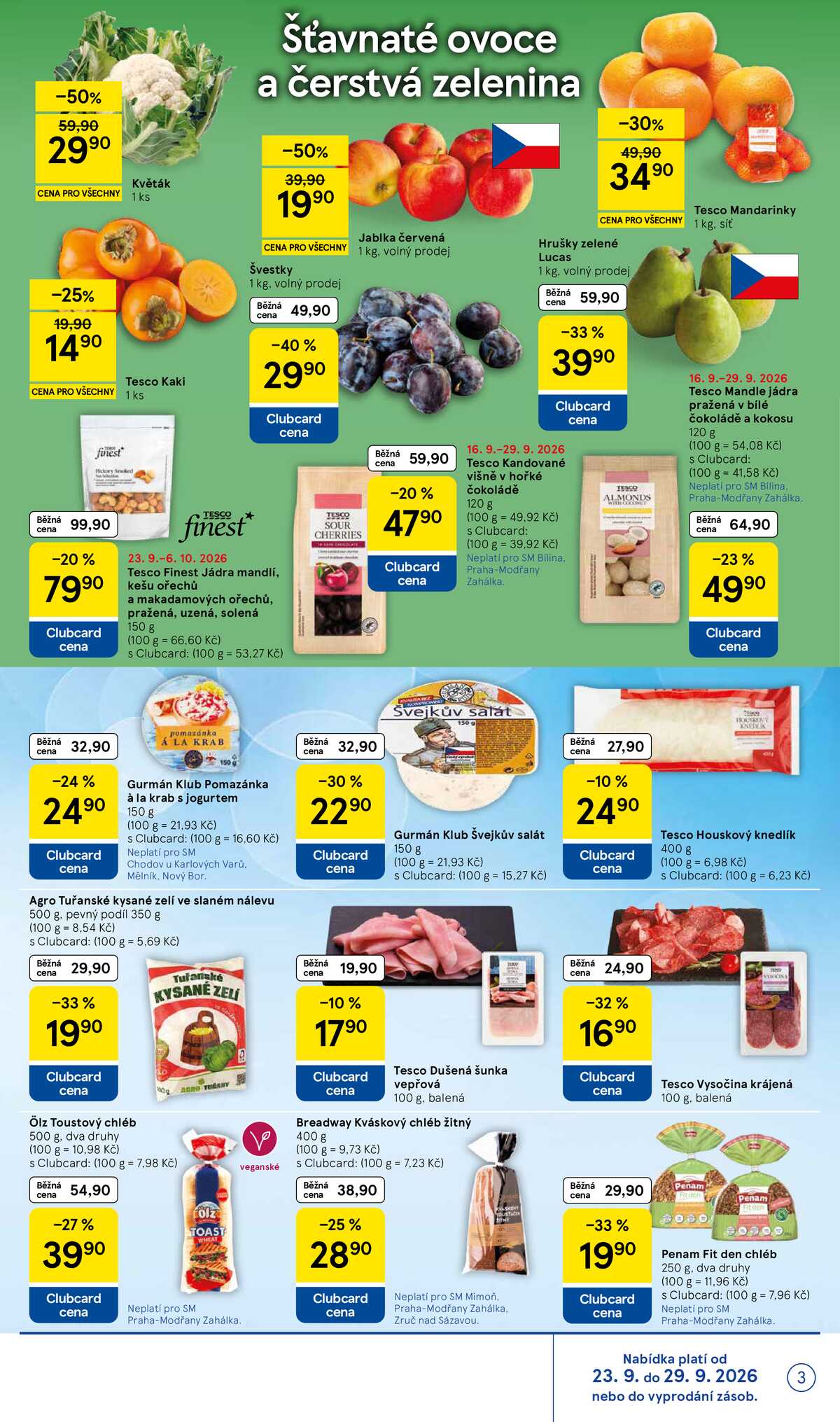 Tesco supermarkety od 23.9. do 29.9.2026 strana 3