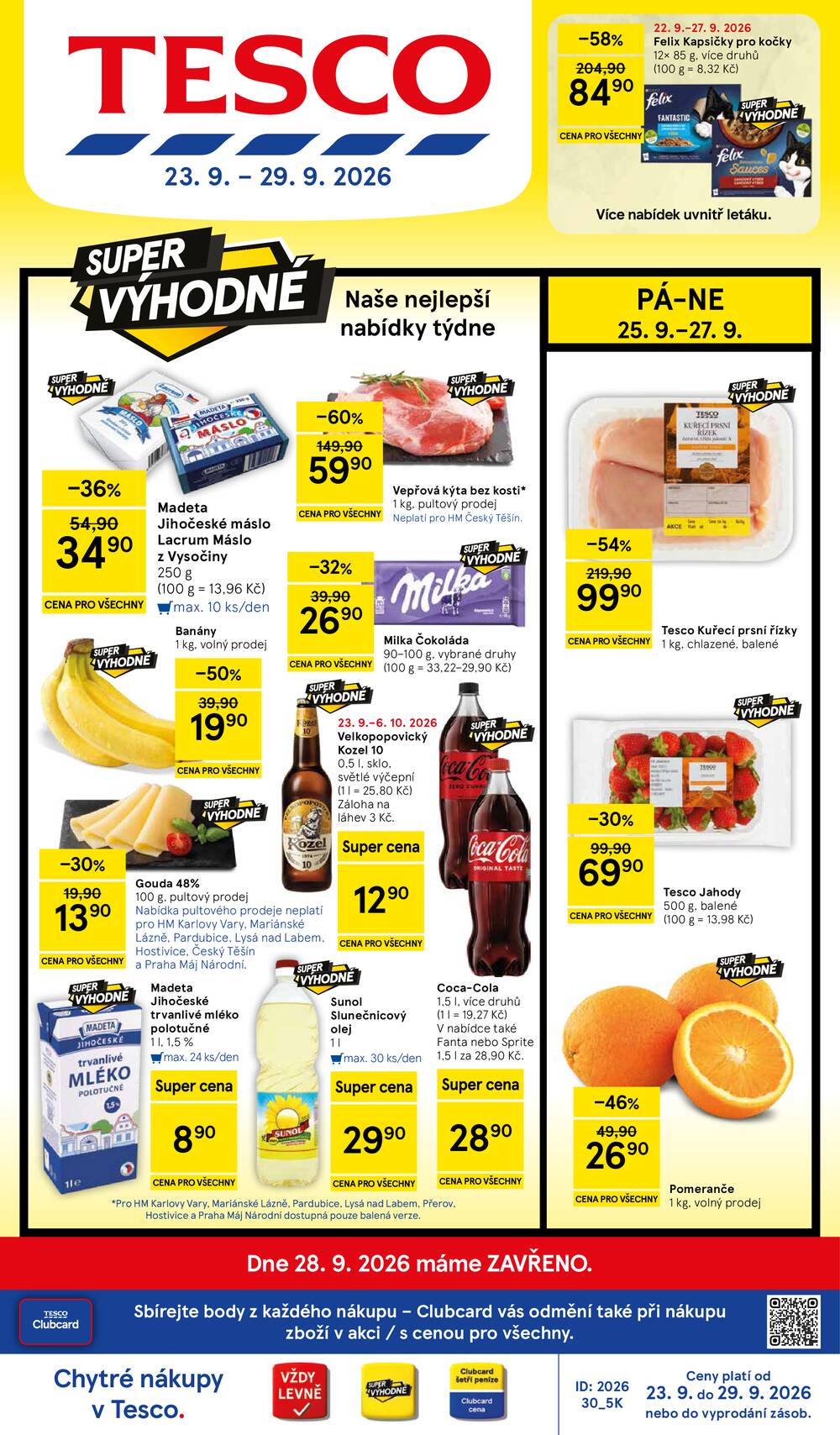 Leták Tesco - Tesco hypermarkety od 23.9. do 29.9.2026 - strana 1 Leták Tesco - Tesco hypermarkety od 23.9. do 29.9.2026 - strana 1