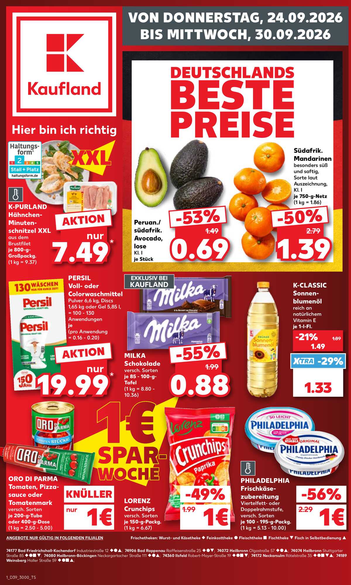 Leták Kaufland Německo 24.9.-30.9.2026 strana 1