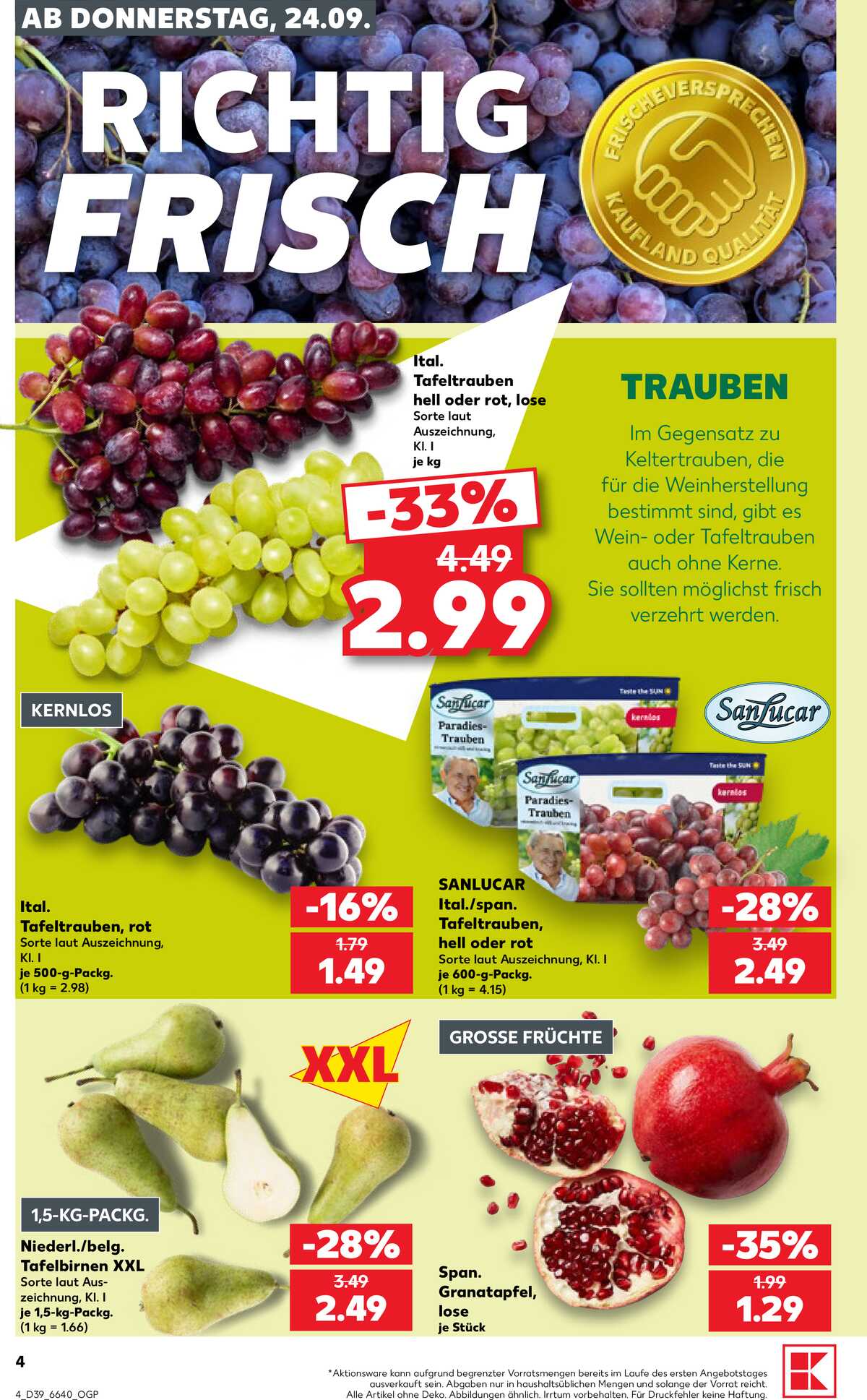 Leták Kaufland Německo 24.9.-30.9.2026 strana 4