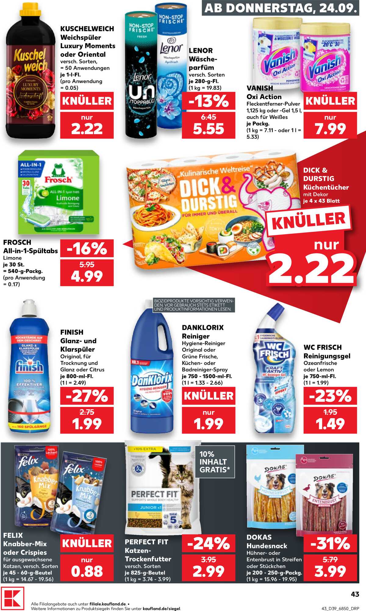 Leták Kaufland Německo 24.9.-30.9.2026 strana 43