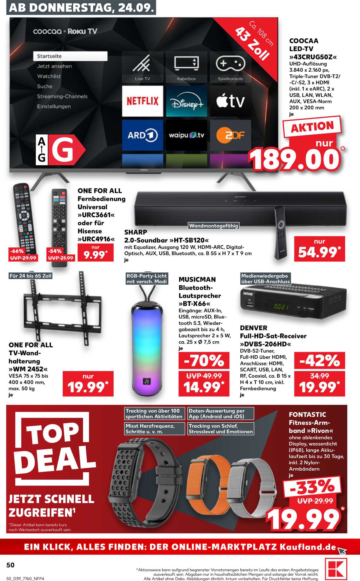 Leták Kaufland Německo 24.9.-30.9.2026 strana 50