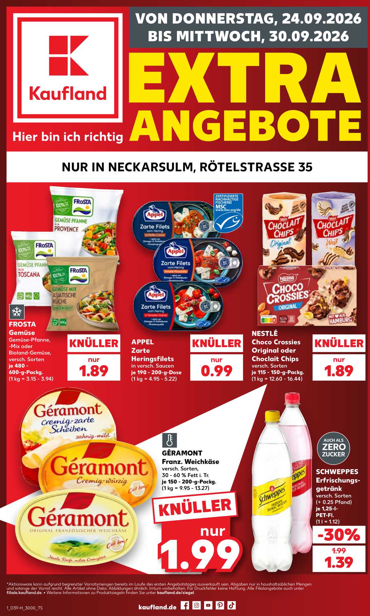 Leták Kaufland Německo 24.9.-30.9.2026 strana 1