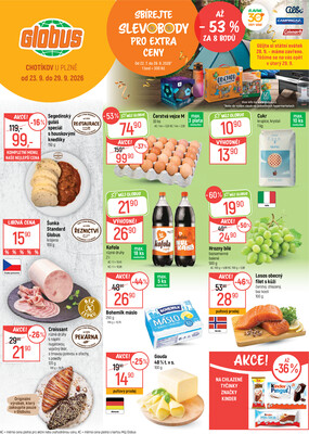 Akční leták Globus 23.9. - 29.9.2026 - Globus Chotíkov u Plzně