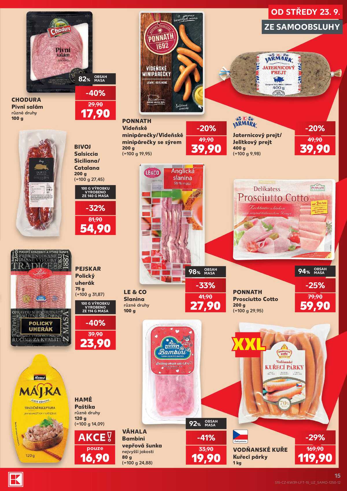 Kaufland 23.9. - 29.9. - Kaufland - Praha 6 (Podbaba) strana 15