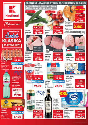 Kaufland 23.9. - 29.9. - Kaufland - Cheb