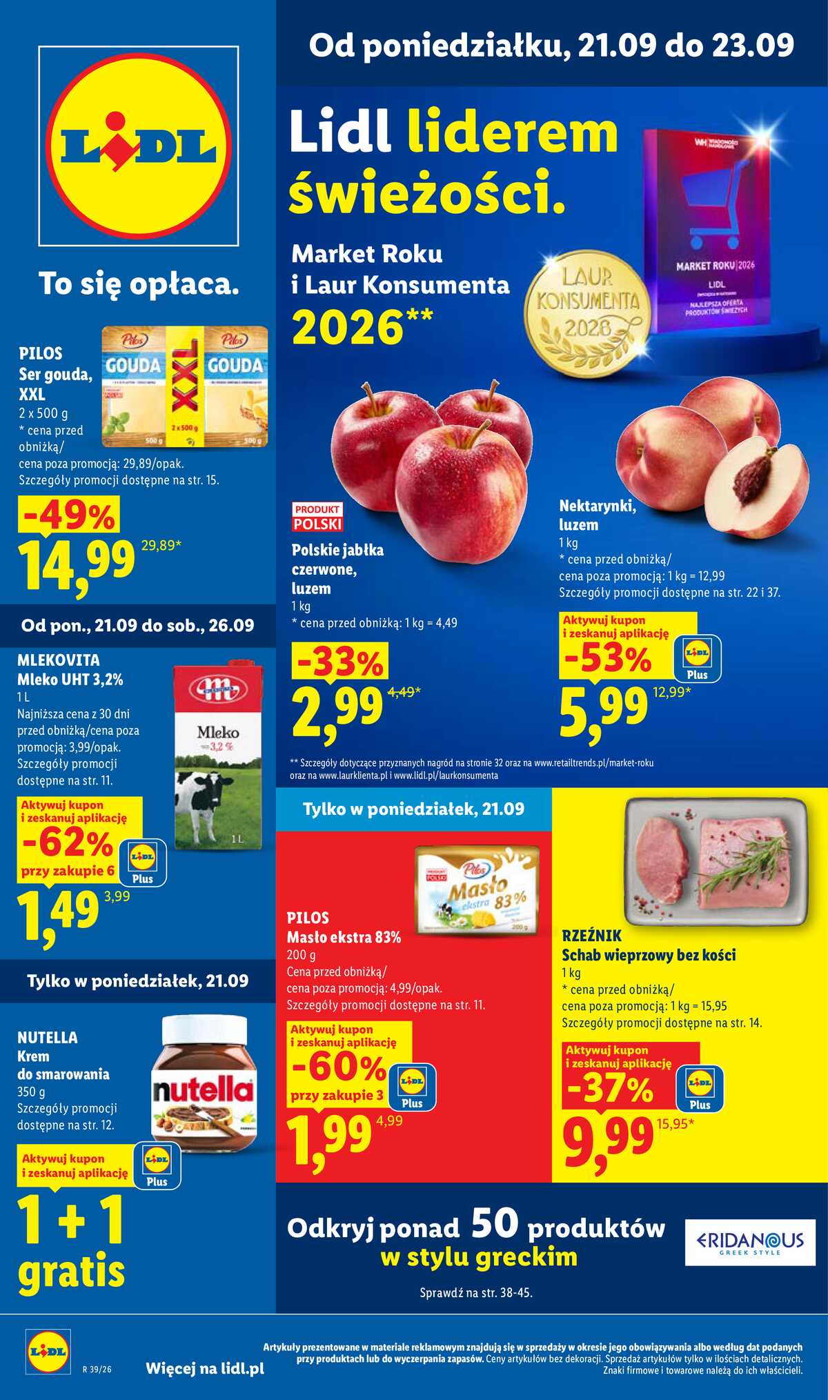 Leták Lidl Polsko 21.9.-23.9.2026 - Leták platí od 21. 9. do 23. 9. strana 1