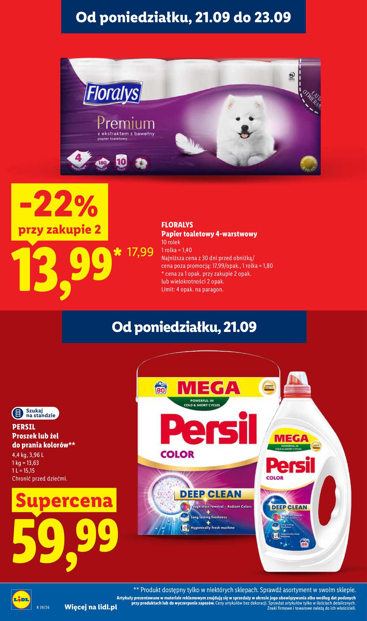 Leták Lidl Polsko 21.9.-23.9.2026 - Leták platí od 21. 9. do 23. 9. strana 26