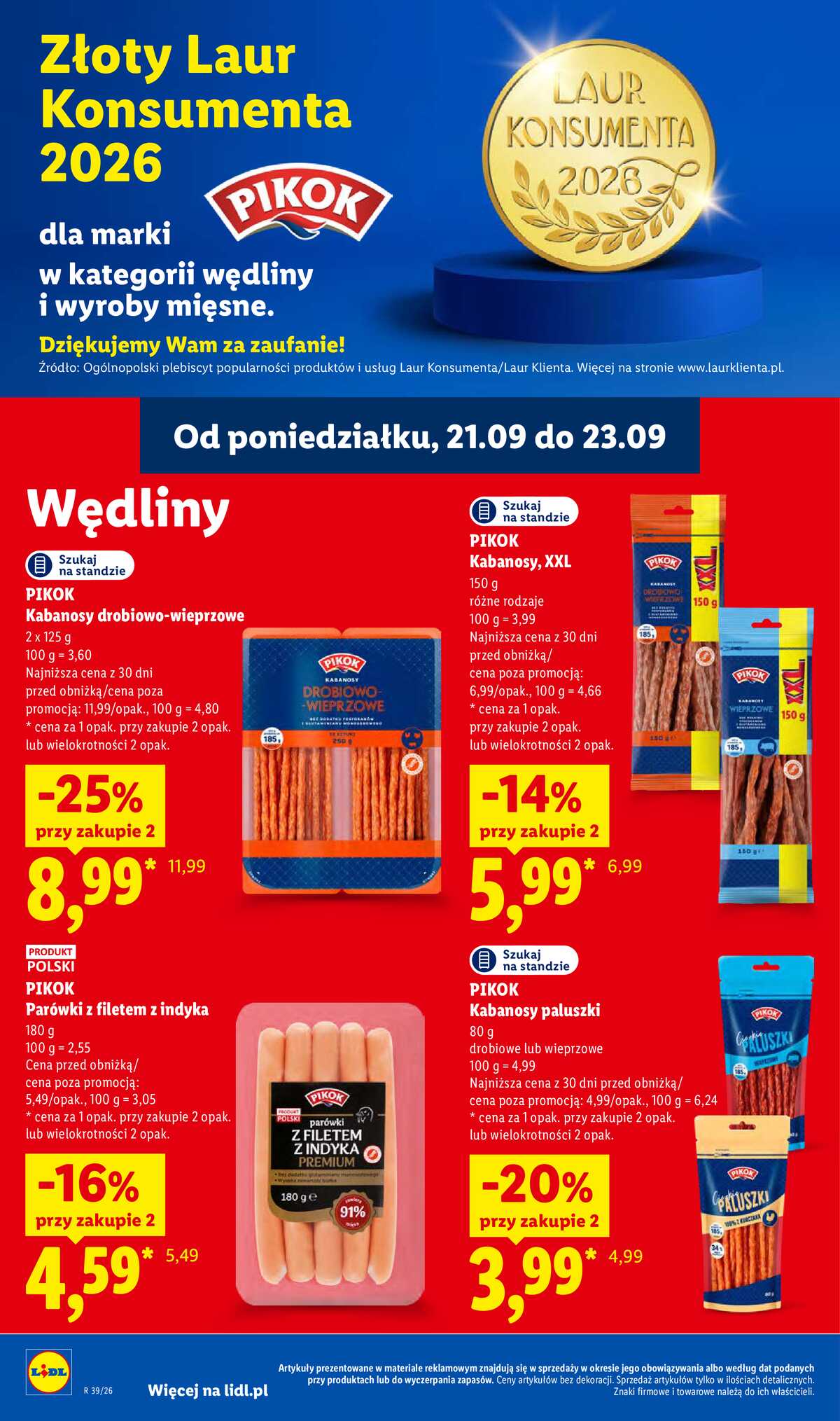 Leták Lidl Polsko 21.9.-23.9.2026 - Leták platí od 21. 9. do 23. 9. strana 62