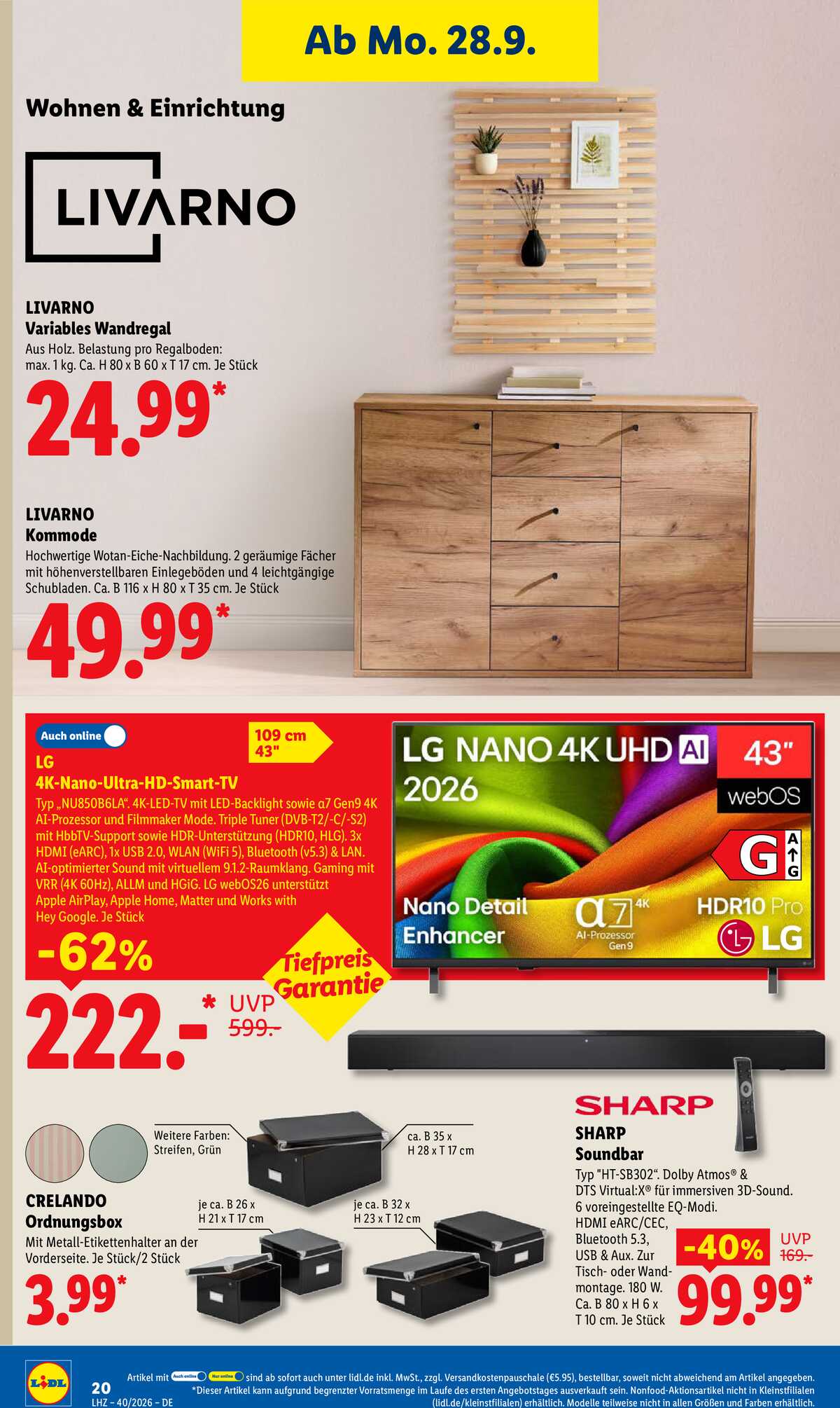 Leták Lidl Německo 28.9.-3.10.2026 strana 36