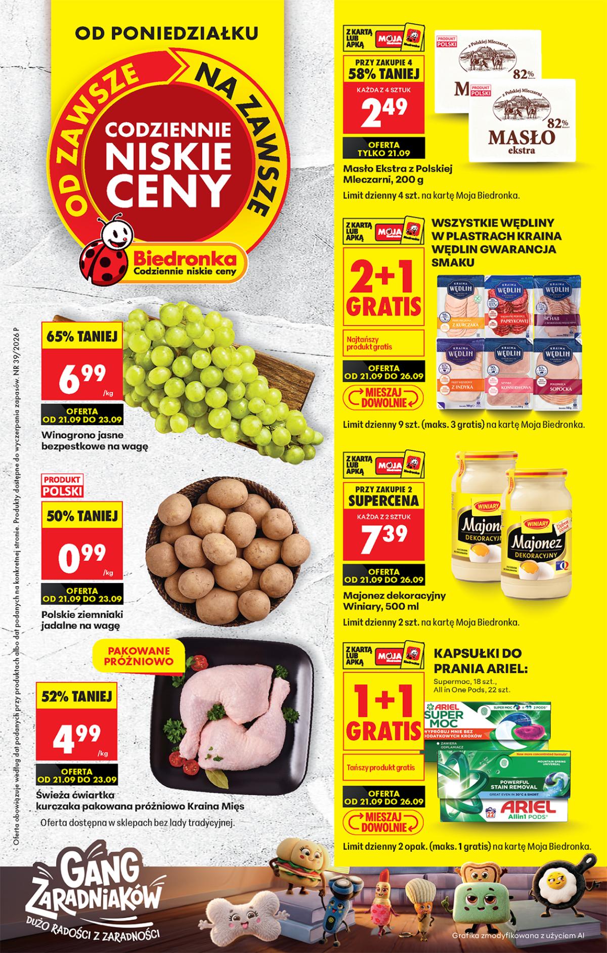 Leták Biedronka Polsko 21.9.-27.9.2026 strana 1
