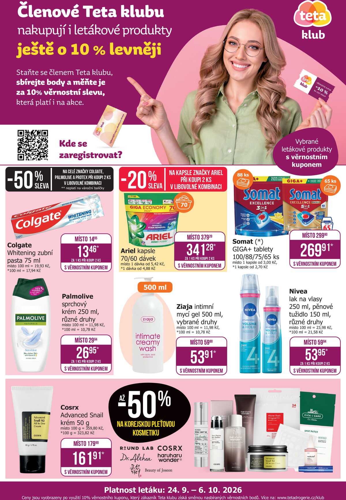 Teta drogerie Teta klub od 24.9. do 6.10.2026 strana 1