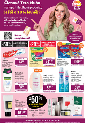 Teta drogerie Teta klub od 24.9. do 6.10.2026