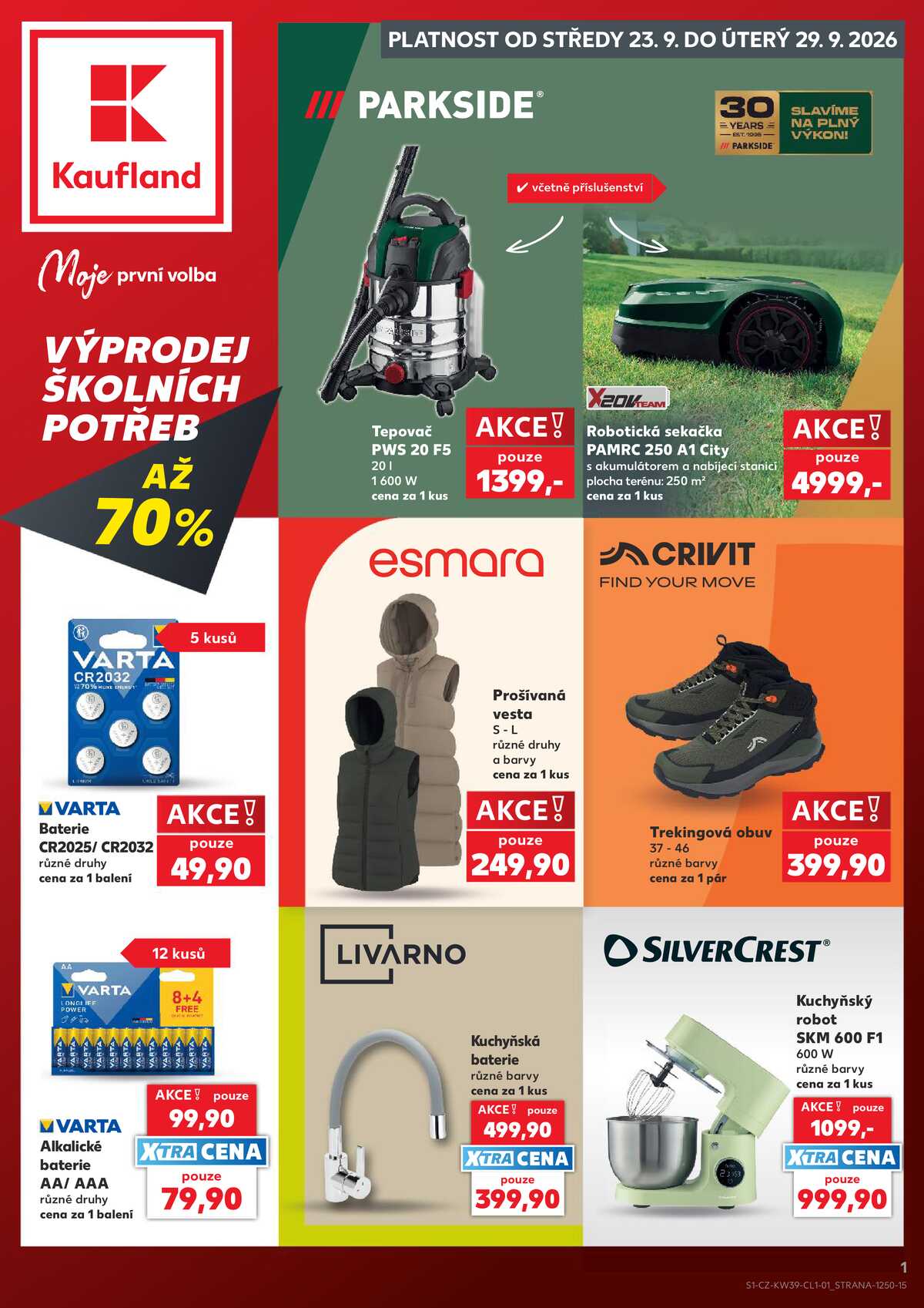 Kaufland - Spotřební zboží - 23.9.-29.9.2026 strana 1