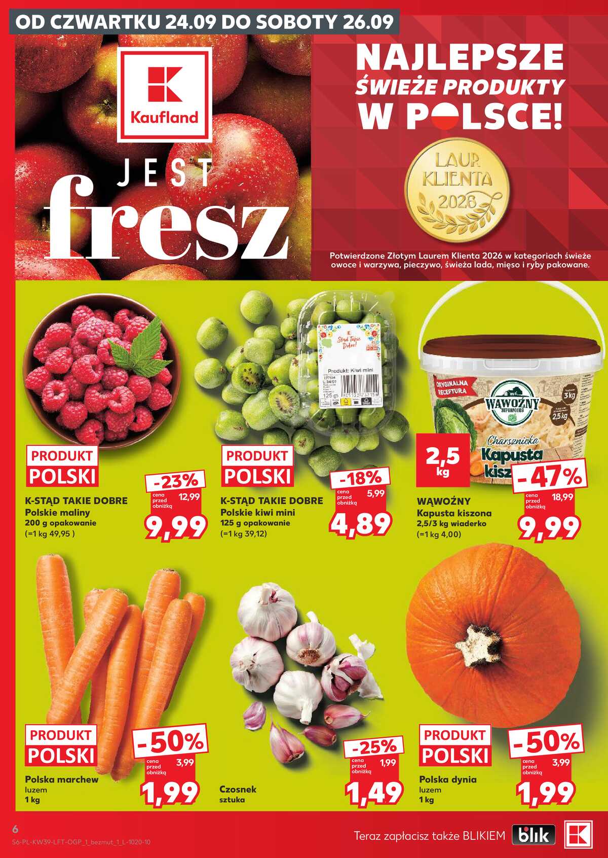 Leták Kaufland Polsko 24.9.-30.9.2026 - Týdenní zpravodaj strana 6