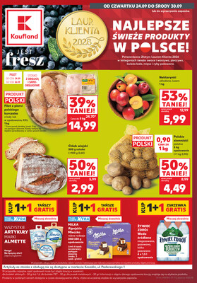 Leták Kaufland Polsko 24.9.-30.9.2026 - Týdenní zpravodaj