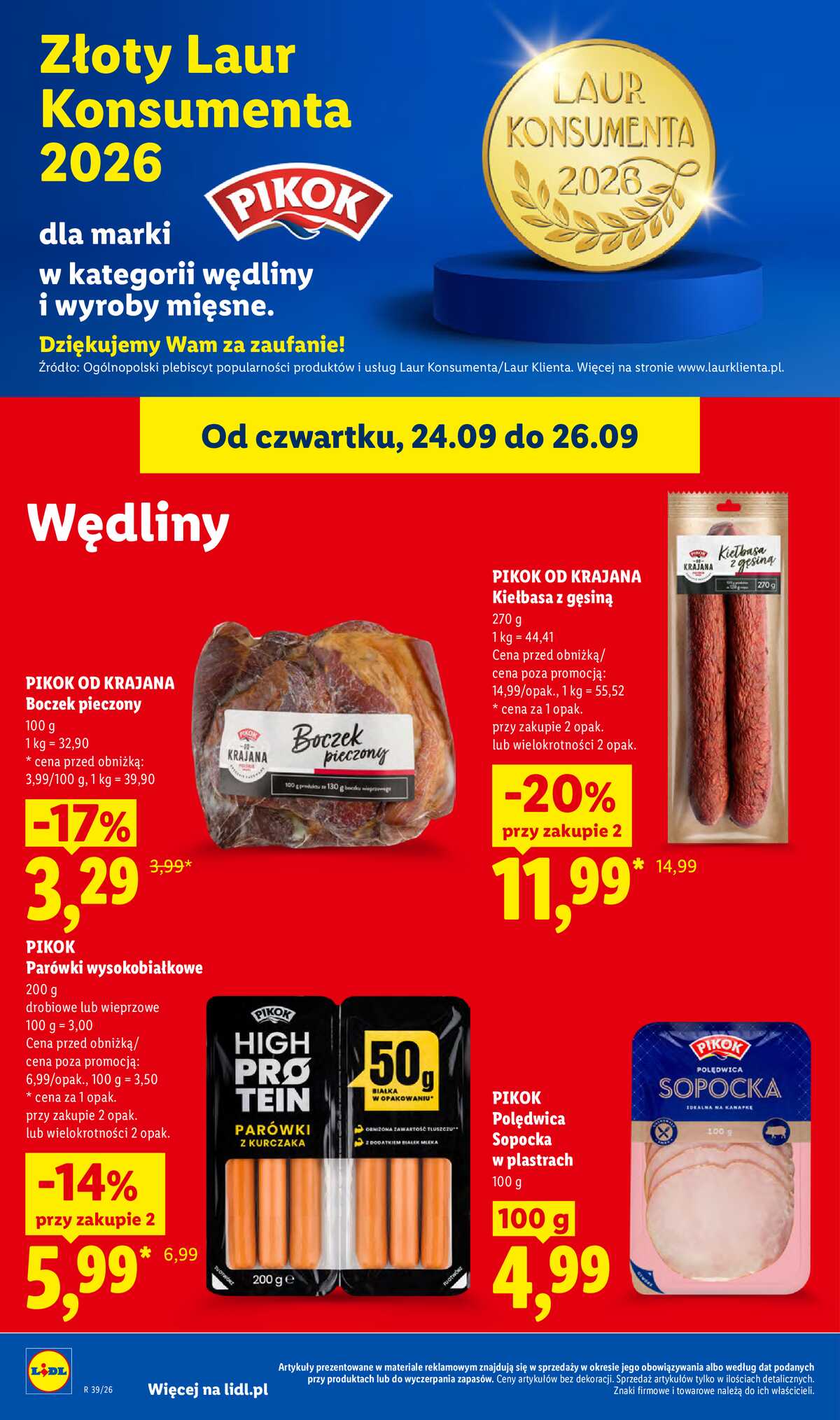 Leták Lidl Polsko 24.9.-26.9.2026 - Leták platí od 24. 9. do 26. 9. strana 62