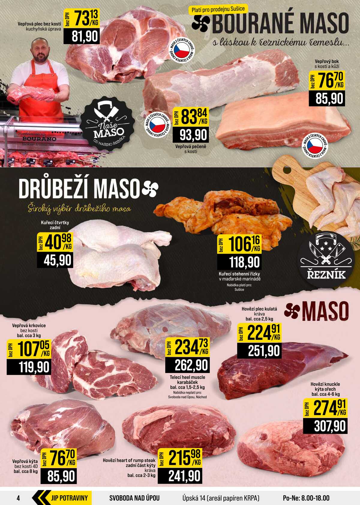 JIP Cash & Carry České Budějovice, Most, Náchod, Polička, Sušice a Svoboda nad Úpou od 23.9. do 29.9.2026 strana 4