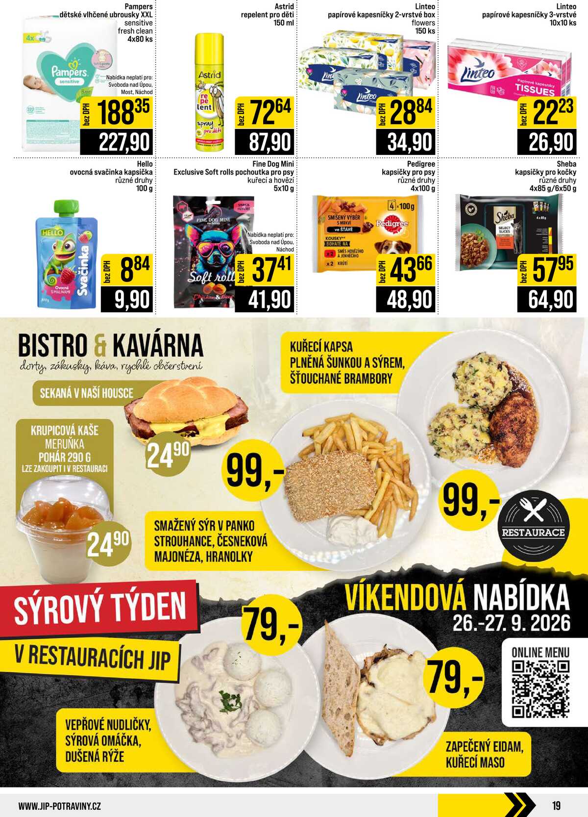 JIP Cash & Carry České Budějovice, Most, Náchod, Polička, Sušice a Svoboda nad Úpou od 23.9. do 29.9.2026 strana 19