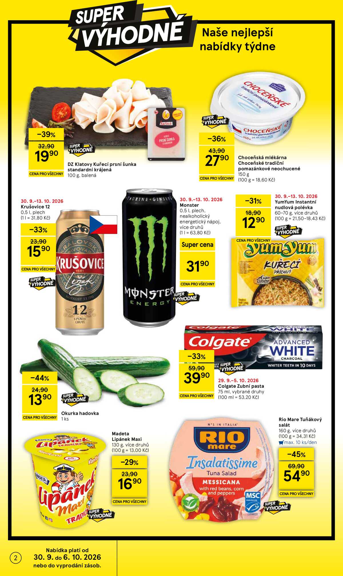 Tesco supermarkety od 30.9. do 6.10.2026 strana 2